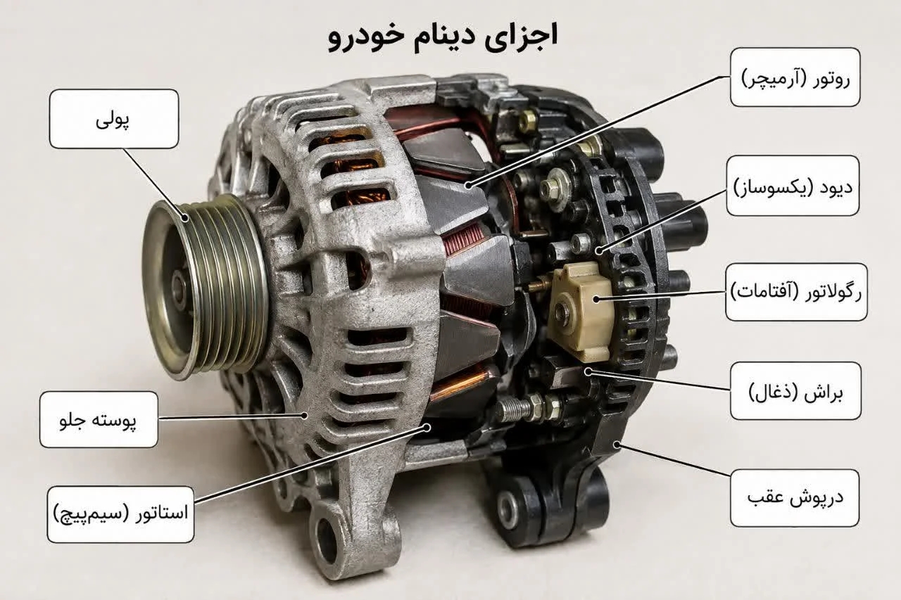 اجزای دینام خودرو